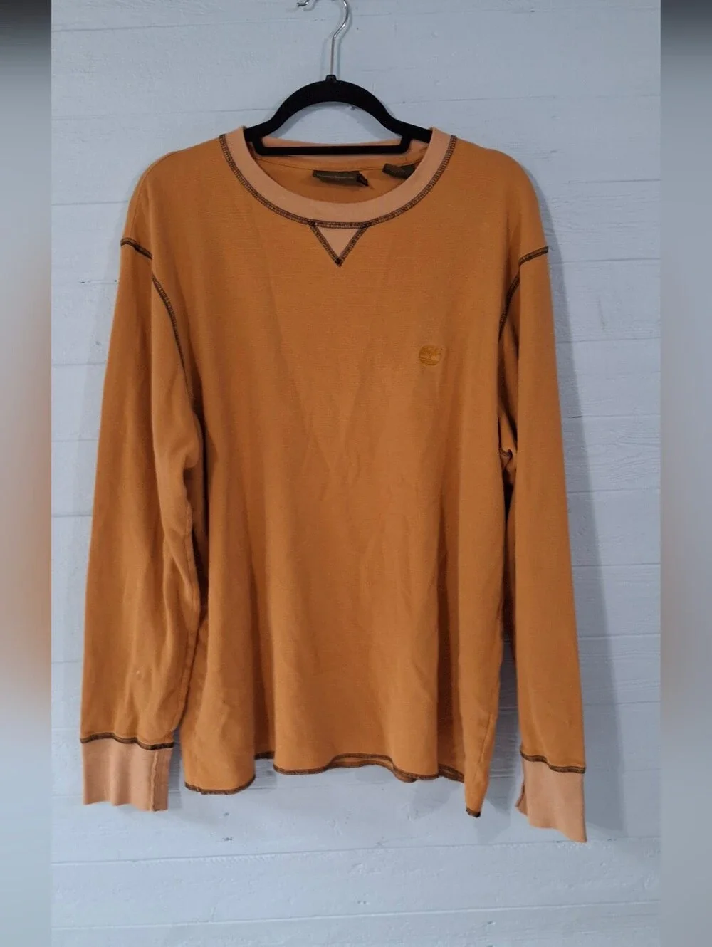 Mens Orange Timberland Shir Size XL.please See Pics For Spot.